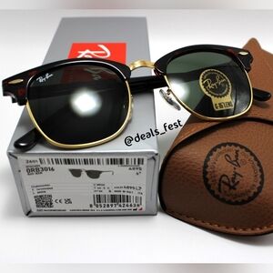 Model Display Ray-Ban Clubmaster Green G15 RB3016 Tortoise